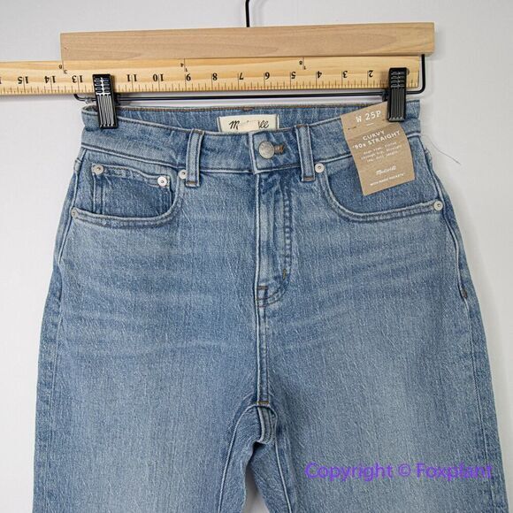 New! Madewell The Petite Curvy '90s Straight Jean rondell wash, size 25P - Picture 5 of 15